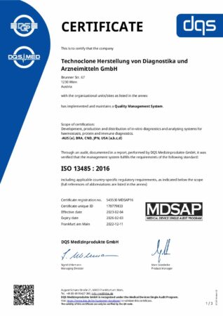 TECHNOCLONE_ISO_n°13485